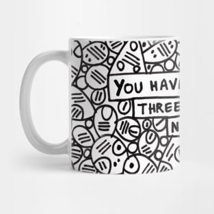 You have three messages notification (abstract art) Mug